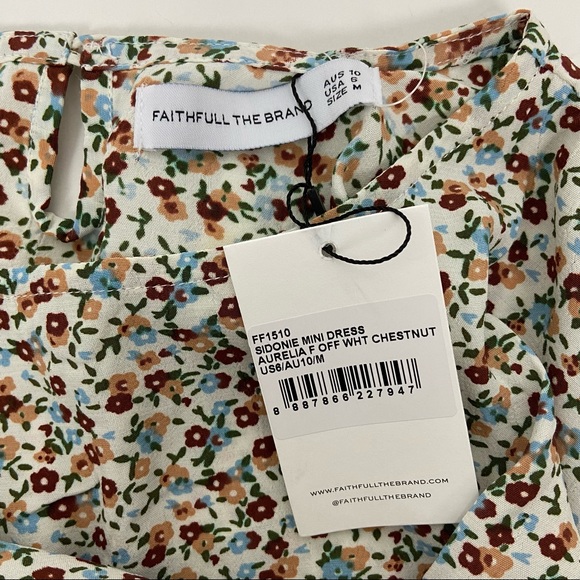 Faithfull The Brand floral Mini Dress size 6 - Picture 9 of 12